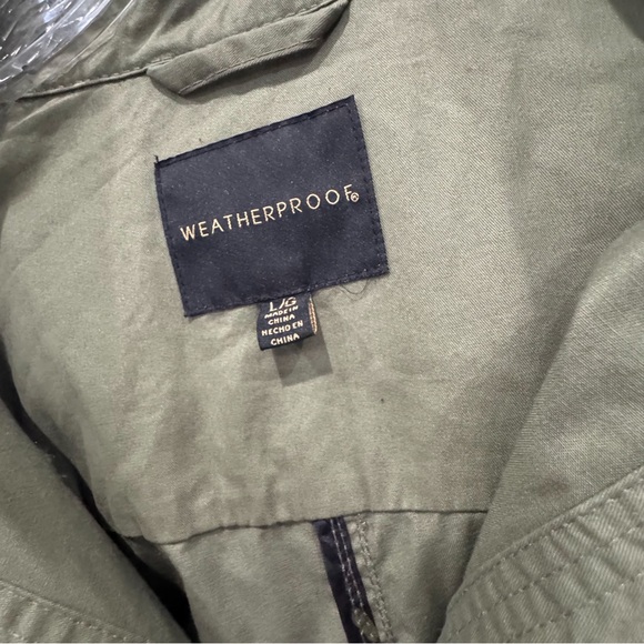 Weatherproof drawstring/ cinched waist army green utility jacket ❤️ - Picture 5 of 7